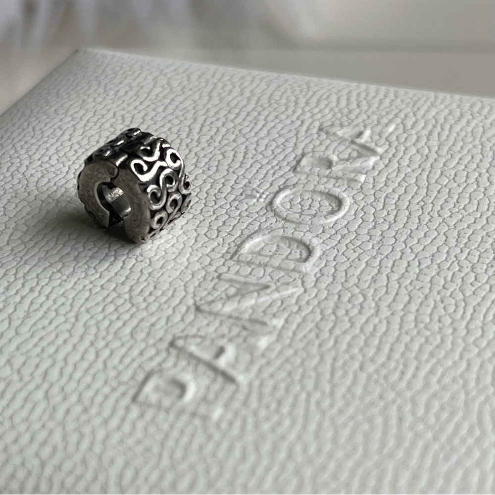 Authentic Pandora | Retired Pandora Swirl Clip Charm Sterling Silver 925 ALE